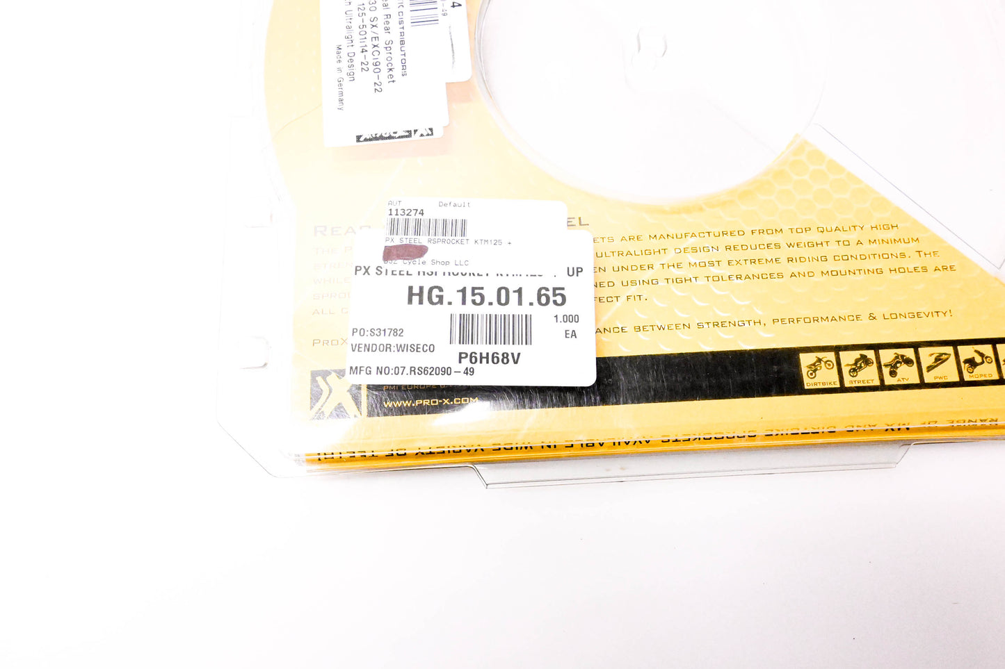 Pro X 07.RS62090-49, 113274, P6H68V Steel Rear Sprocket NOS