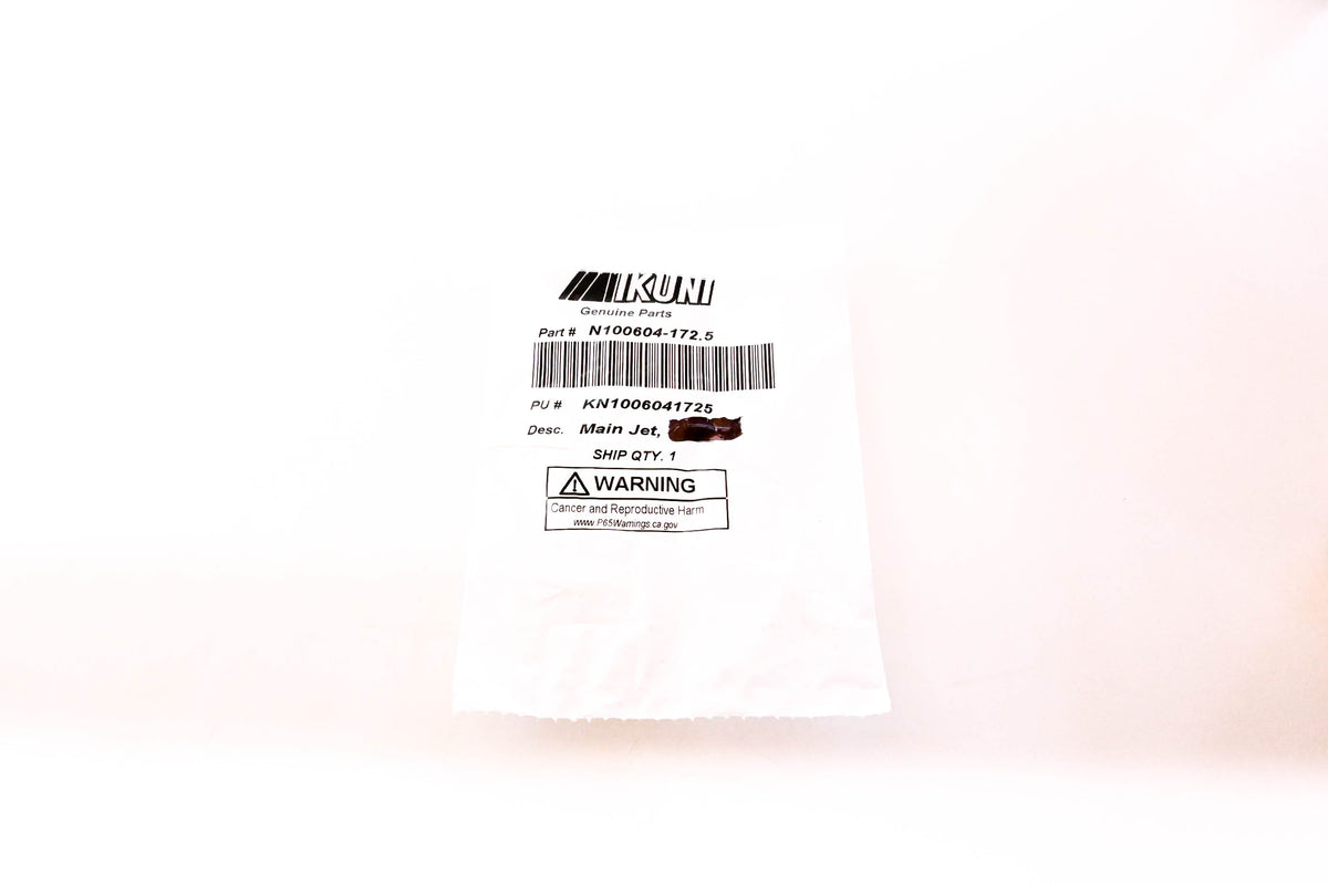 Mikuni N100604-172.5, KN1006041725 Main Jet NOS