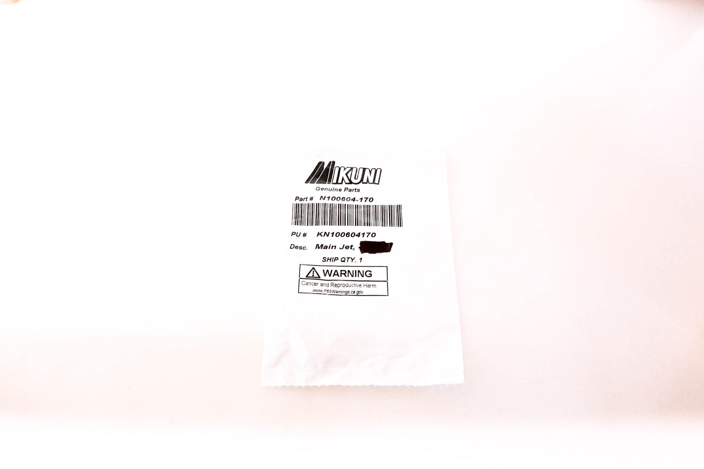 Mikuni N100604-170, KN100604170 Main Jet NOS
