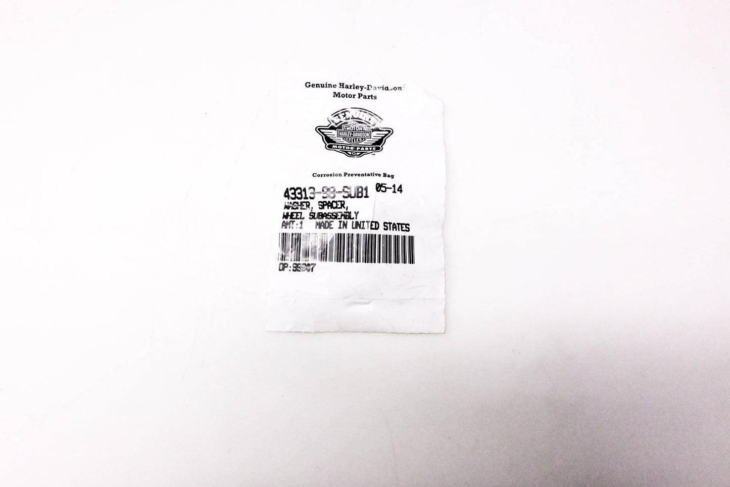 New OEM Harley-Davidson 43313-98-SUB1, 99907 Washer Spacer Wheel Subassembly NOS