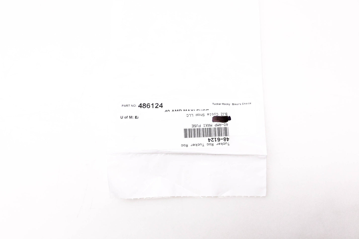 Tucker Rocky 48-6124, 486124 40-Amp Maxi Fuse NOS