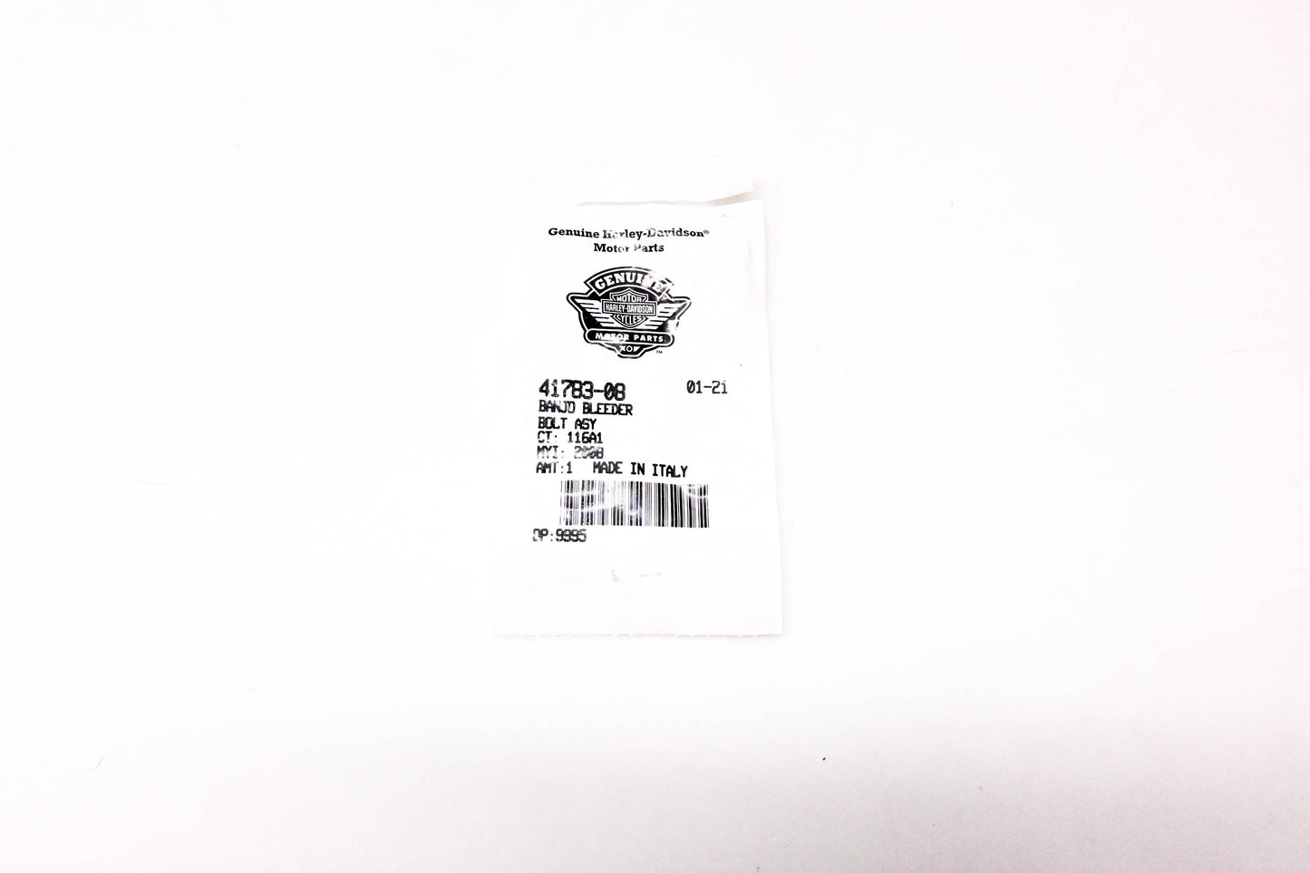 New OEM Harley-Davidson 41783-08 Banjo Bleeder NOS