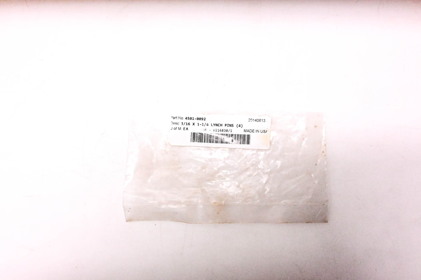 Moose Utility 4501-0092, 20140613, BB6-W216830/1 Lynch Pin 3/16x1 1/4 NOS