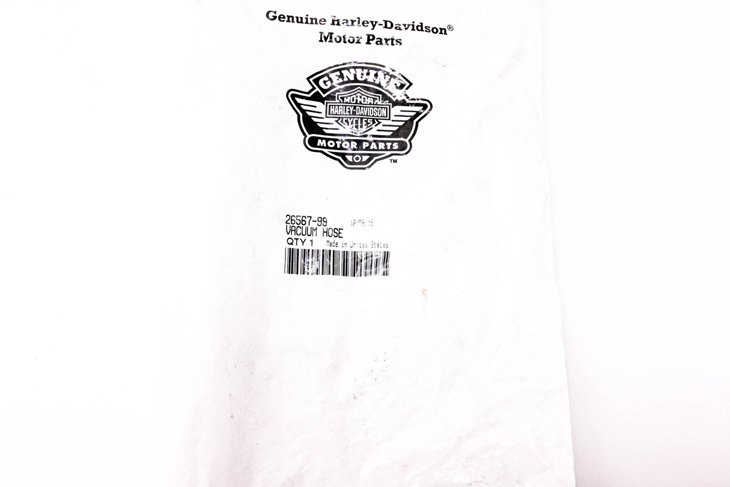 New OEM Harley-Davidson 26567-99 Vacuum Hose NOS