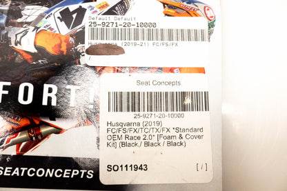 Seat Concepts 25-9271-20-10000 Black Seat Kit NOS