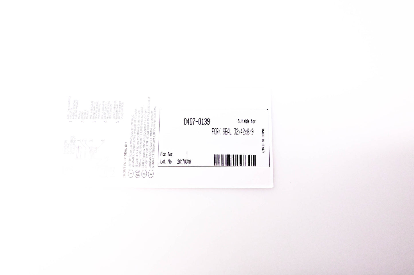 Parts Unlimited 0407-0139 Fork Seal Kit 32x42x8/9 NOS