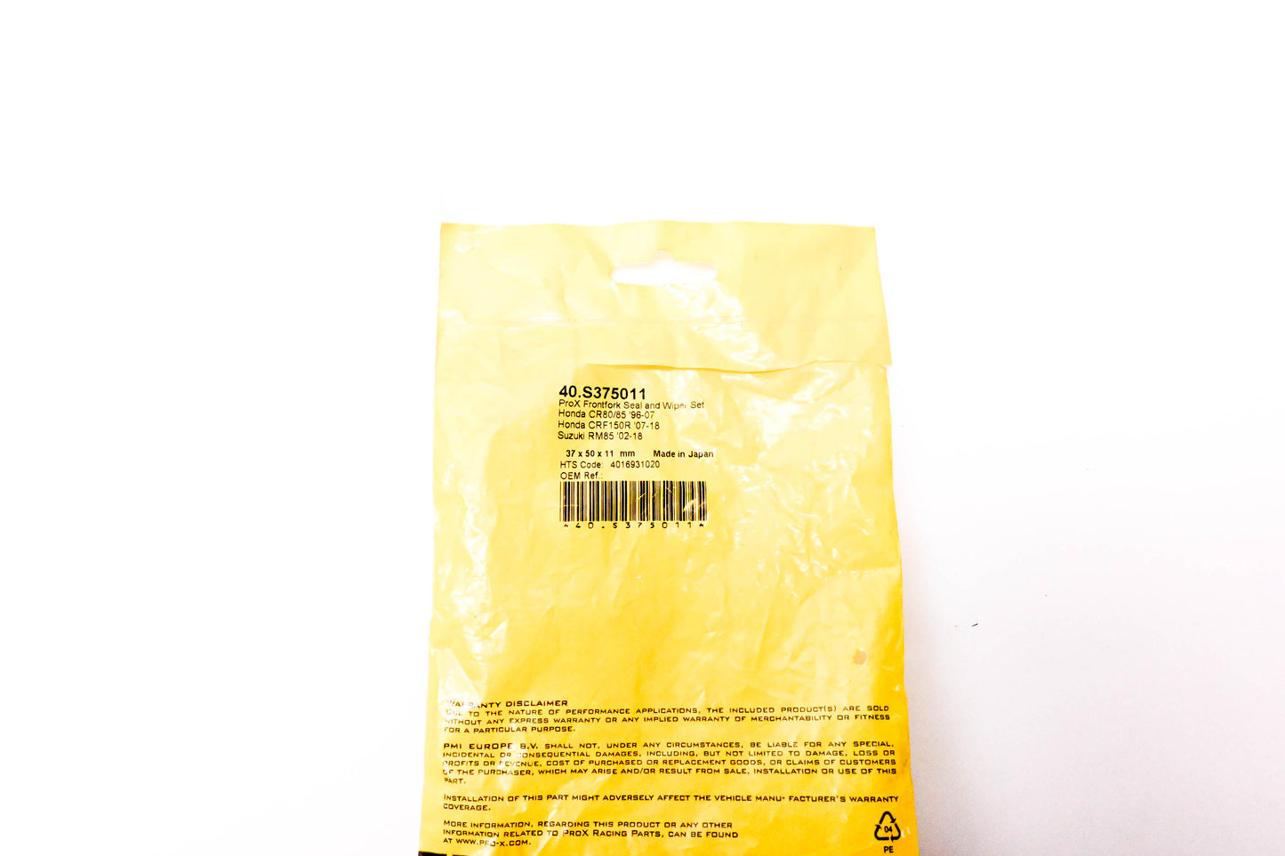 Pro X 40.S375011 Fork Seal/Wiper Kit NOS