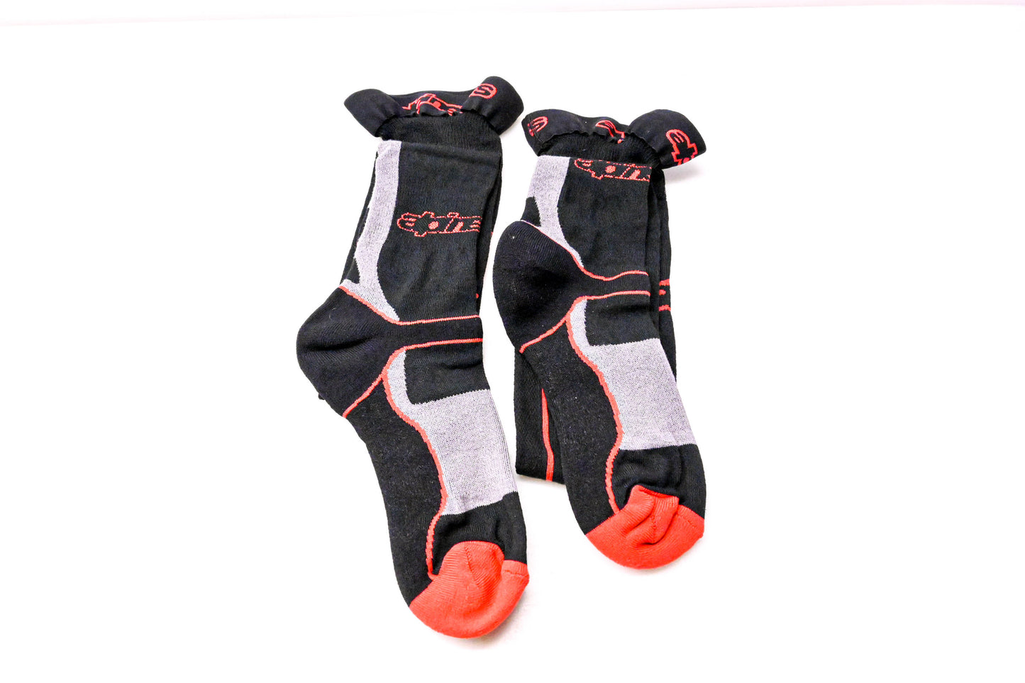 Alpinestars 482-64100 Pair of Long Socks Black & Red S/M NOS