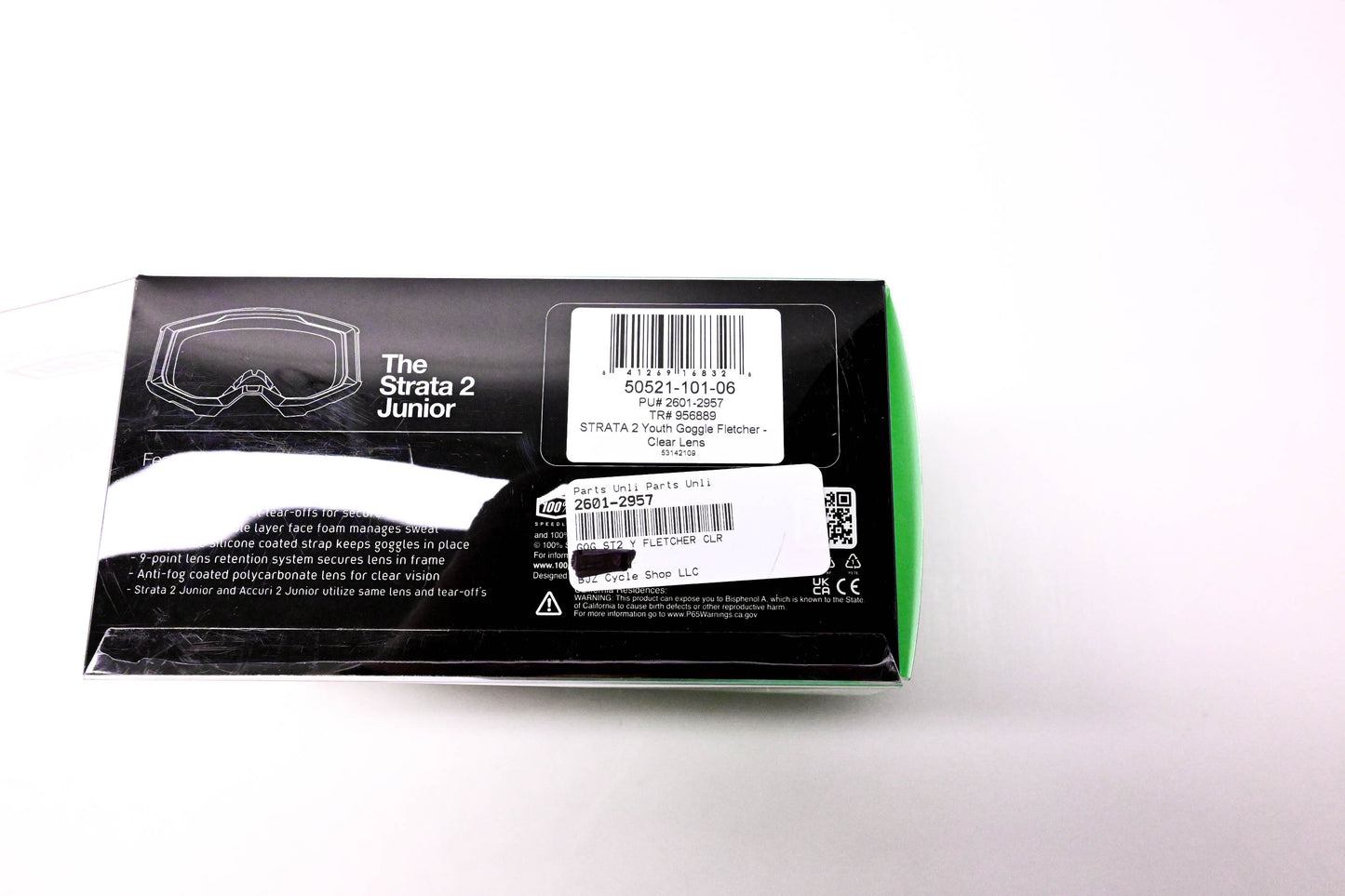 1 50521-101-06, 2601-2957, 956889 Strata 2 Youth Goggles Clear Lens NOS
