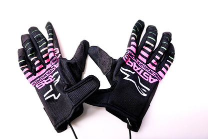 Alpinestars 3541822, 482-7420XS Pair of Youth Radar Gloves Black Green Neon Pink XS NOS