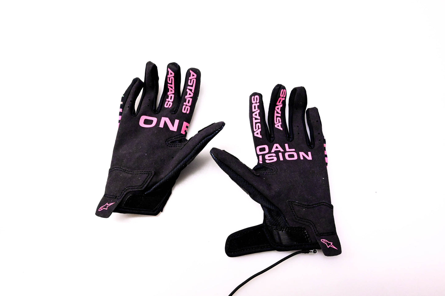 Alpinestars 3541822, 482-7420XS Pair of Youth Radar Gloves Black Green Neon Pink XS NOS