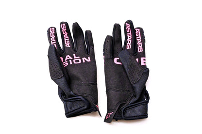 Alpinestars 3541822, 482-7420S Pair of Youth Radar Gloves Black Green Neon Pink SM NOS