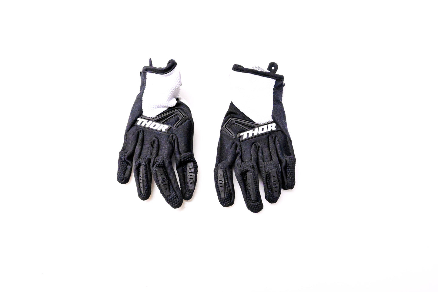 Thor 3332-1473 Pair of Youth Gloves Black & White SM NOS