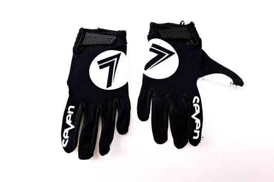 Seven 2210014-001-YXS Pair of Youth Annex Gloves Black & White NOS