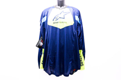 Alpinestars 3761022, 482-97282X Techstar Factory Jersey Dark Blue Fluorescent Yellow & Neon Blue XXL NOS