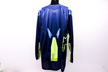 Alpinestars 3761022, 482-97282X Techstar Factory Jersey Dark Blue Fluorescent Yellow & Neon Blue XXL NOS
