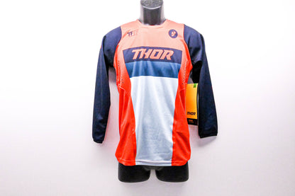 Thor 2912-1876 Youth Pulse S21 Jersey Orange Midnight Blue & Grey Large NOS