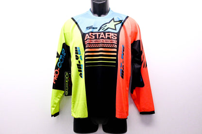 Alpinestars 3772122, 482-9751YX Youth Racer Compass Jersey Black Fluorescent Yellow Coral Neon Blue XL NOS