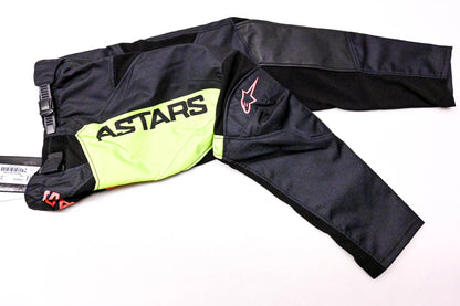 Alpinestars 3742122, 482-975724 Youth Racer Compass Pants Black Fluorescent Yellow & Coral Size 24 NOS