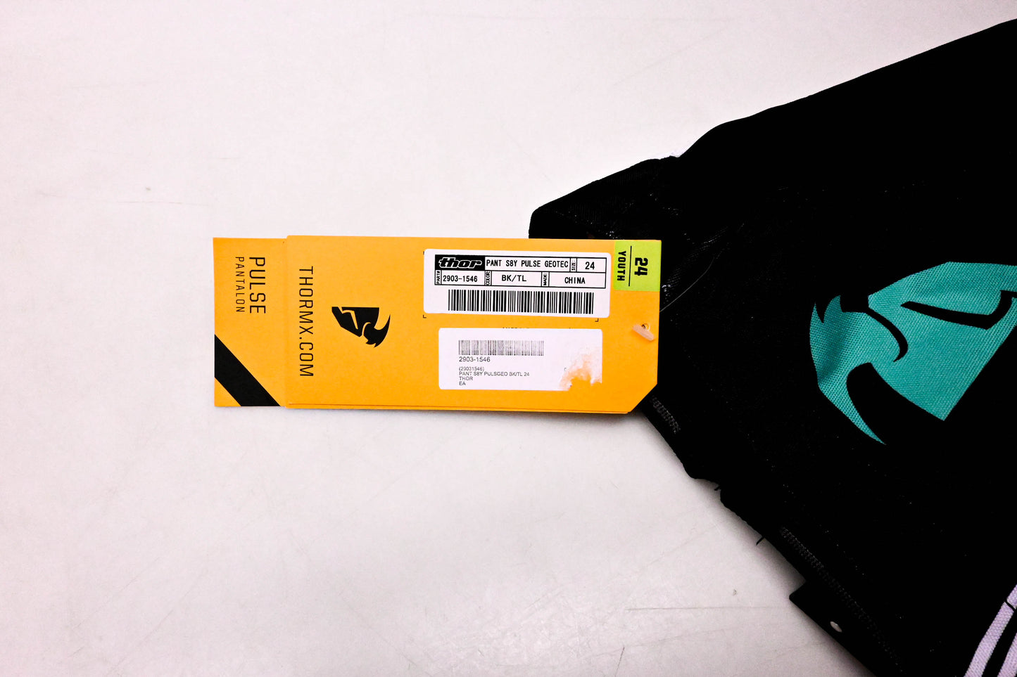 Thor 2903-1546 Youth Pulse Geotec S8Y Offroad Pants Black/ Teal Youth 24 NOS