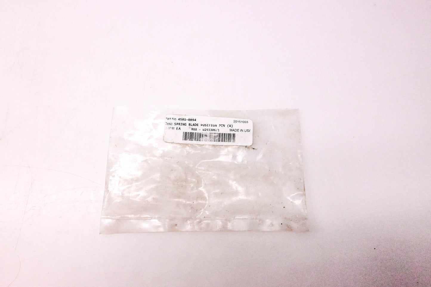 Moose Racing 4501-0094, 20151003, BB8-W293306/1 Spring Blade Position Pins Qty 2 NOS