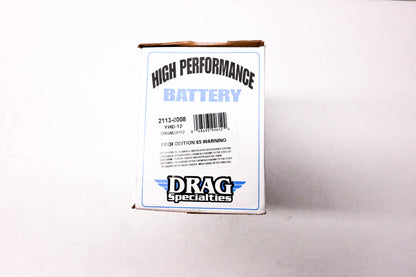 Drag Specialties 2113-0008, YHD-12, DRGM22H12 Battery NOS