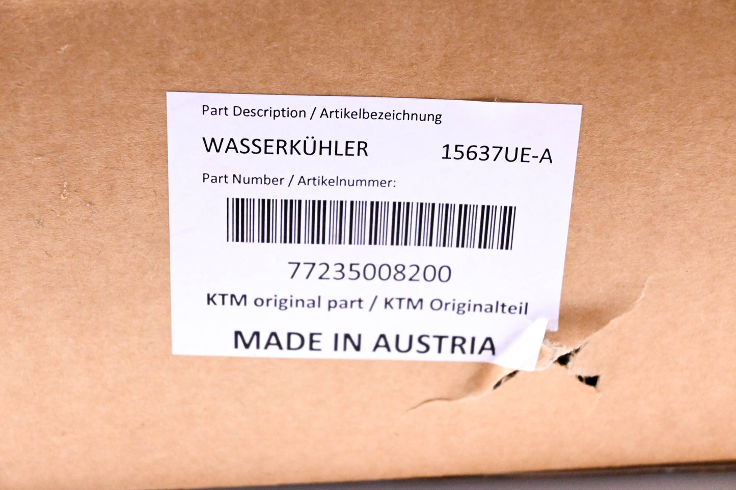 New OEM KTM 77235008200 Right Radiator NOS