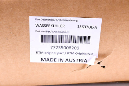 New OEM KTM 77235008200 Right Radiator NOS