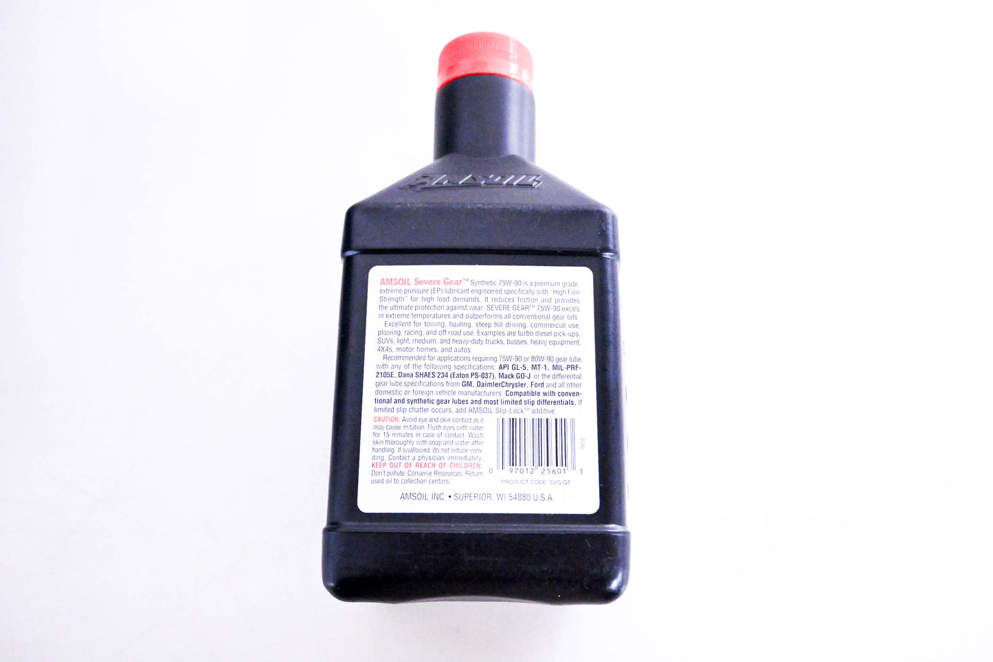 Amsoil SVG-QT Severe Gear Synthetic Extreme Pressure Lubricant 75W-90 1 Quart NOS