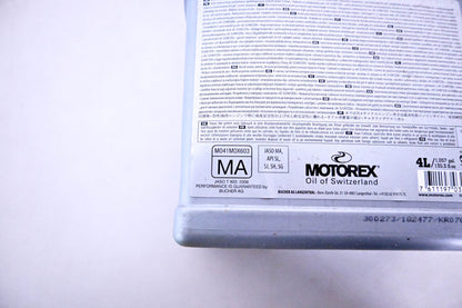 Motorex 102295, M041M0X603 Boxer Full Synthetic Motor Oil 15W-50 4l NOS