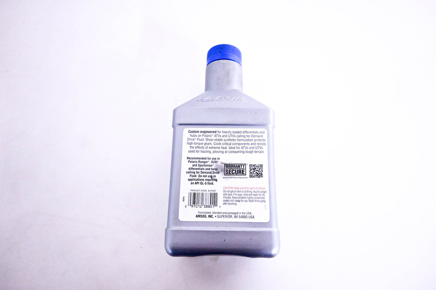 Amsoil AUFDQT, 097012388011 Synthetic ATV-UTV Front Drive Fluid 1 Quart NOS