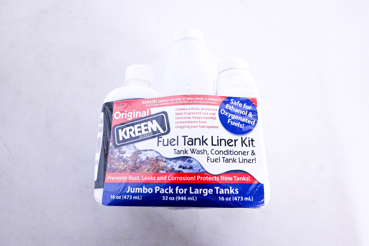 Kreem 1215, KR008 Fuel Tank Liner Kit Tank Wash Conditioner & Fuel Tank Liner 16oz NOS