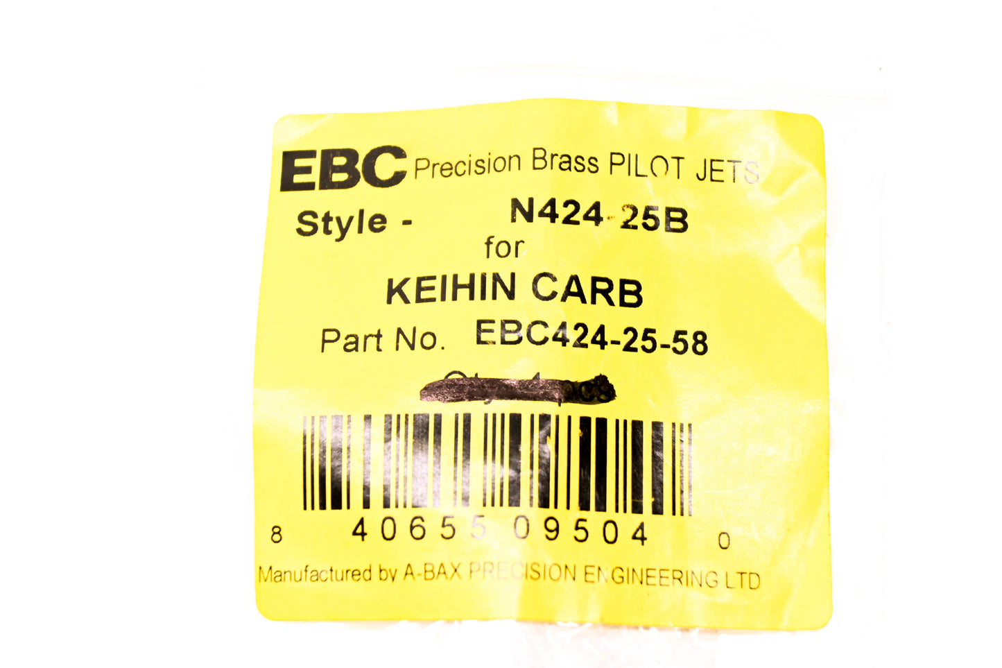 EBC EBC424-25-58, N424-25B Keihin Carb Pilot Jet NOS