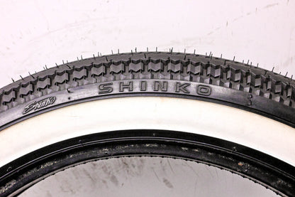 Shinko Tires202-38 Shinko E-270 White Wall 4.00-19 M/C 61H Tire NOS