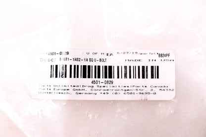 Moose Racing 4501-0829, BB24PF 5/16x1 -1/4x2 -1/4 Square U-Bolts Qty 2 NOS