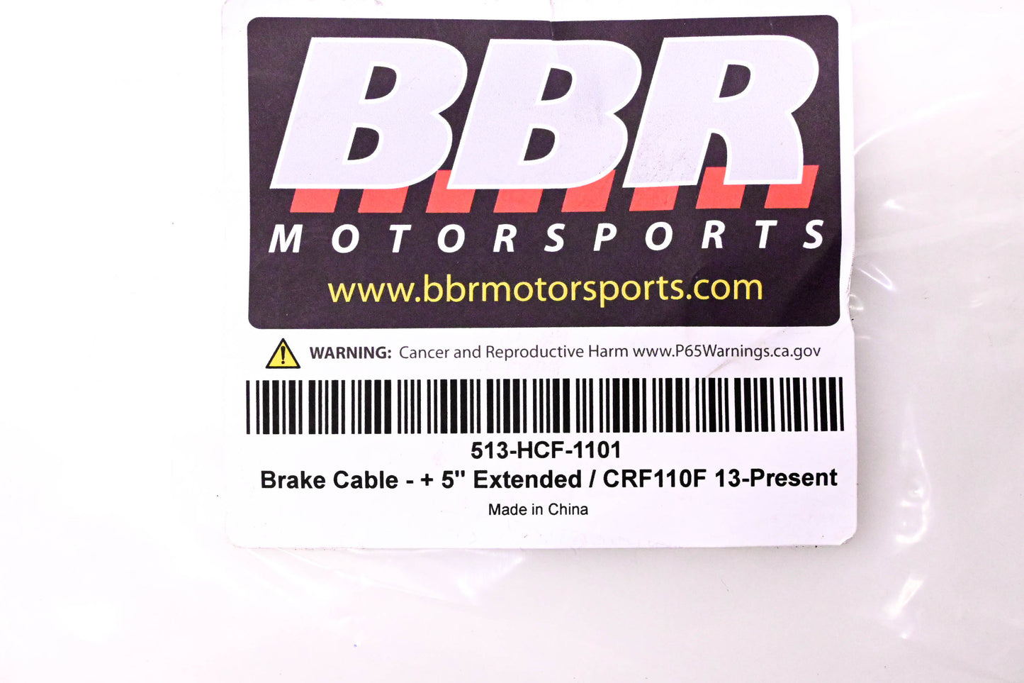BBR Motorsports 513-HCF-1101 Extended Brake Cable NOS
