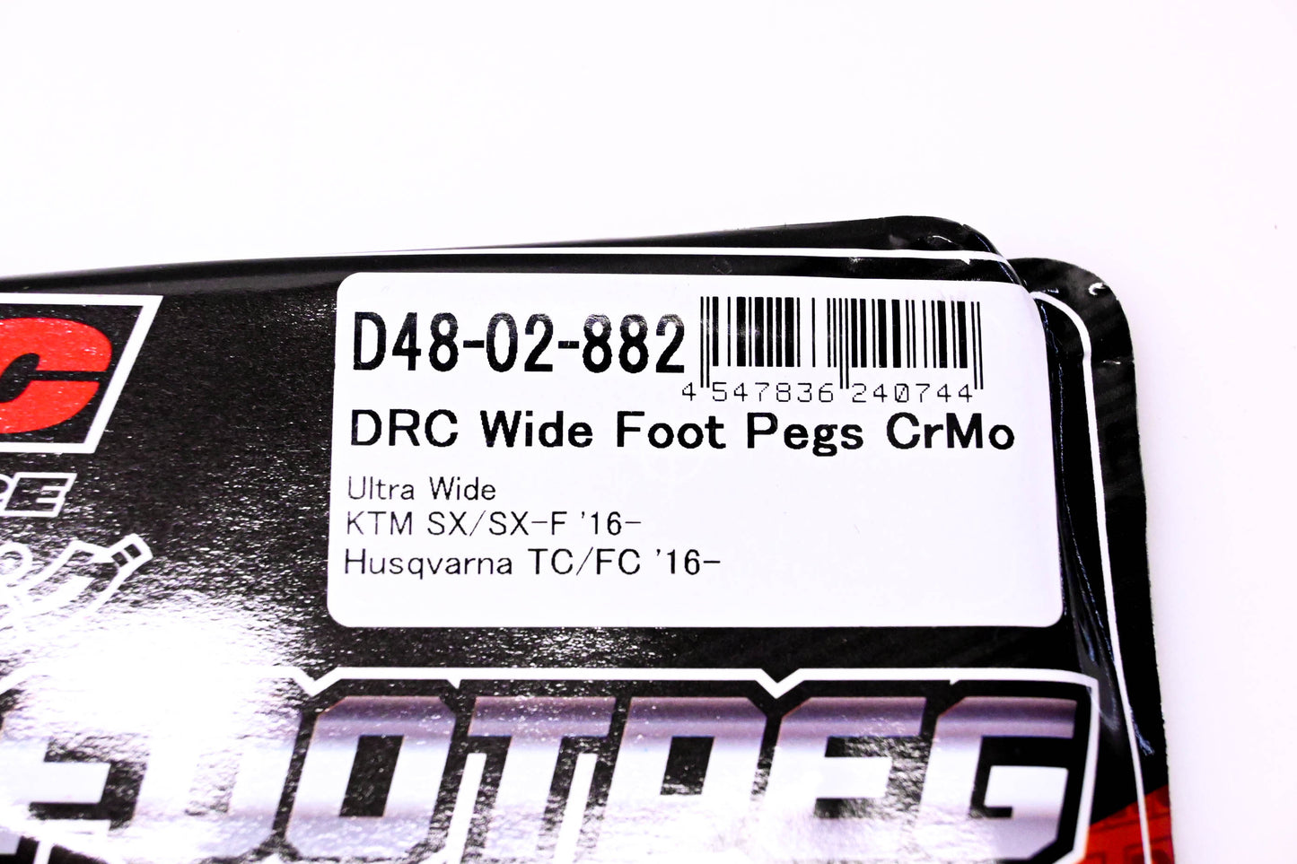 DRC D48-02-882, 634-1222 Wide Foot Peg Kit NOS