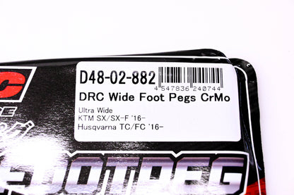 DRC D48-02-882, 634-1222 Wide Foot Peg Kit NOS