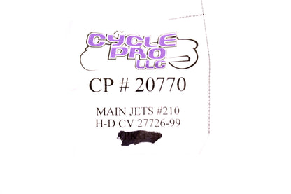 Cycle Pro 20770, 1006-0279, 27726-99 Main Jet #210 NOS
