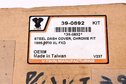V-Twin 39-0892 Steel Dash Cover Chrome Kit NOS