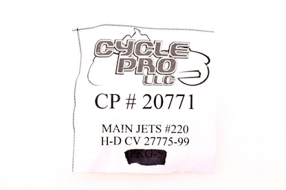 Cycle Pro 20771, 1006-0280, 27775-99 Main Jet #220 NOS