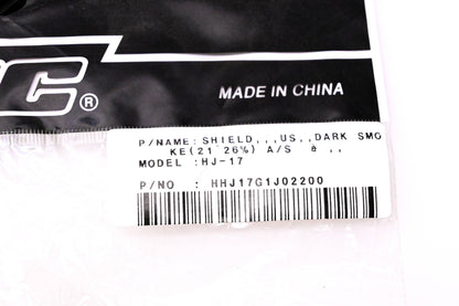 HJC HJ-17 Dark Smoke Shield NOS
