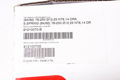 WP 91210070S, 91210070-B, 76-250 Rear Shock Spring NOS