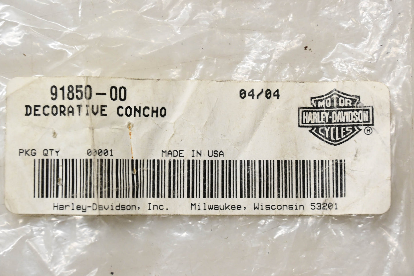 New OEM Harley-Davidson 91850-00 Decorative Concho NOS