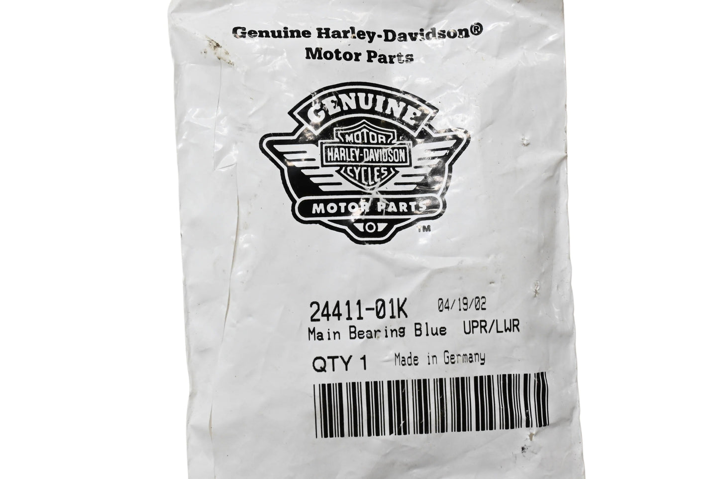 New OEM Harley-Davidson 24411-01K Main Bearing Blue NOS