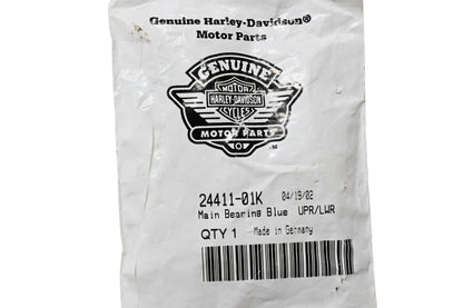 New OEM Harley-Davidson 24411-01K Main Bearing Blue NOS