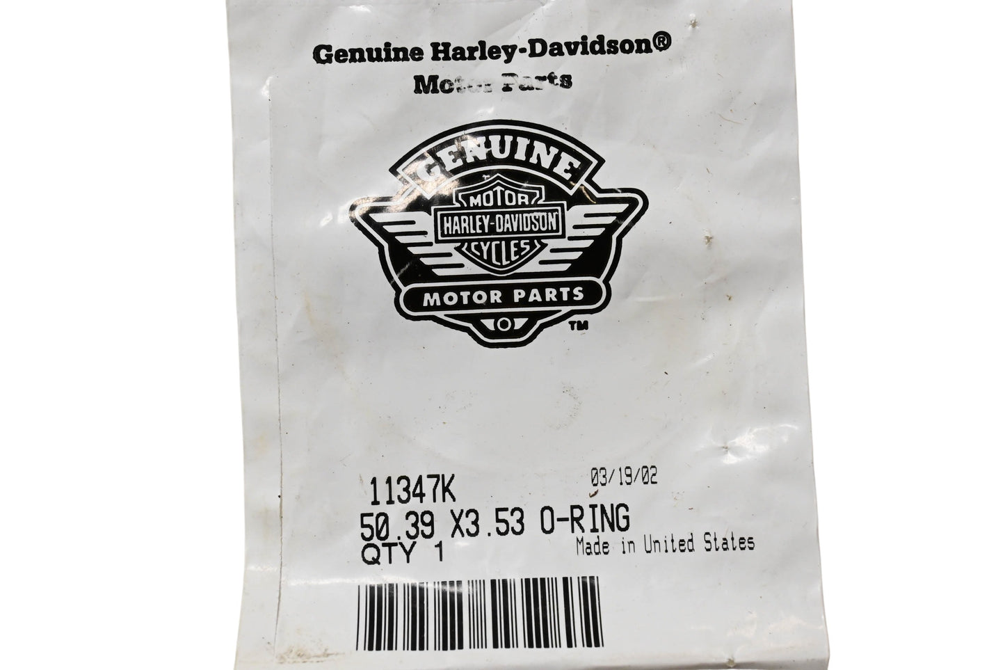 New OEM Harley-Davidson 11347K O Ring NOS