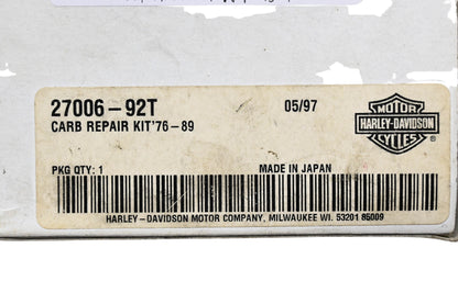 New OEM Harley-Davidson 27006-92T Carburetor Repair Kit NOS