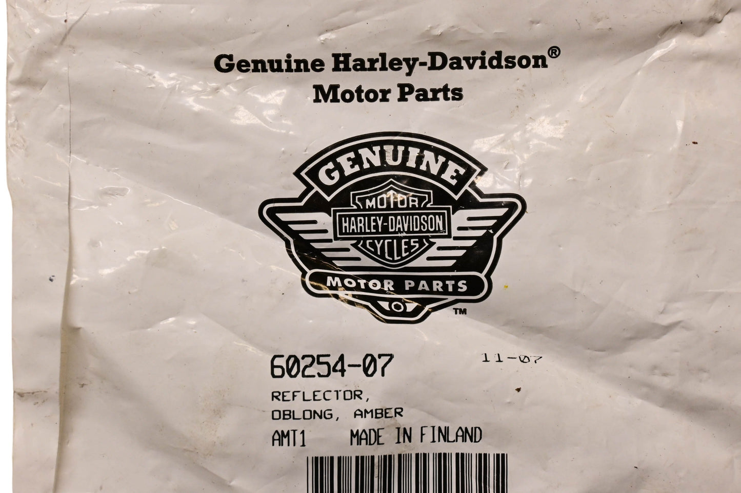 New OEM Harley-Davidson 60254-07 Amber Oblong Reflector NOS