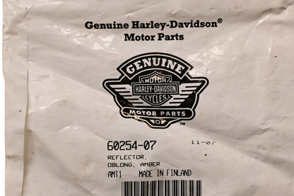 New OEM Harley-Davidson 60254-07 Amber Oblong Reflector NOS